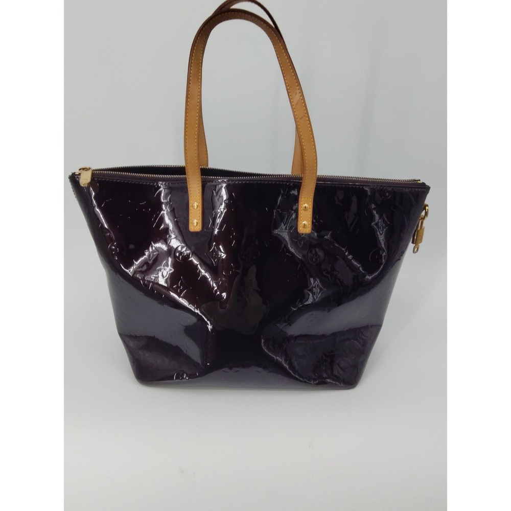Louis Vuitton Monogram Vernis Bellevue GM Patent Tote Bag Amarante Handbag - Picture 4 of 16